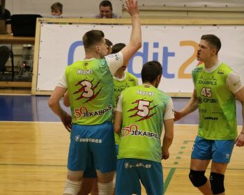 Čempionāta fināls 1.spēle- Jēkabpils Lūši vs RTU Robežsardze Jūrmala 3-0 (25-22;25-20;26-24)
