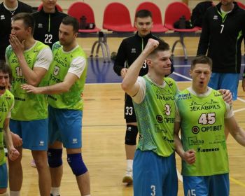 Čempionāta fināls 1.spēle- Jēkabpils Lūši vs RTU Robežsardze Jūrmala 3-0 (25-22;25-20;26-24)