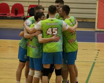 Čempionāta fināls 1.spēle- Jēkabpils Lūši vs RTU Robežsardze Jūrmala 3-0 (25-22;25-20;26-24)