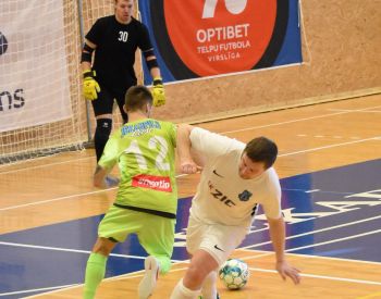 Jēkabpils Lūši/ Ošukalns telpu futbolisti aizvada mājas spēli pret FK Nikars
