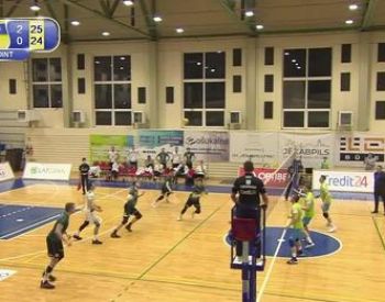 Jēkabpils Lūši ar uzvaru savās mājās sāk Latvijas volejbola čempionāta finālu